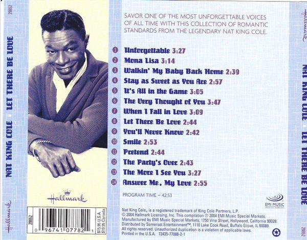 Nat King Cole : Let There Be Love (CD, Comp)
