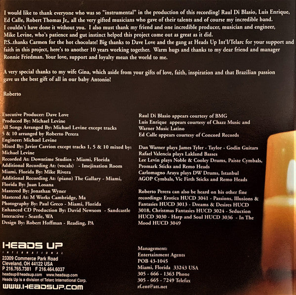 Roberto Perera : Sensual (HDCD, Album, Enh)