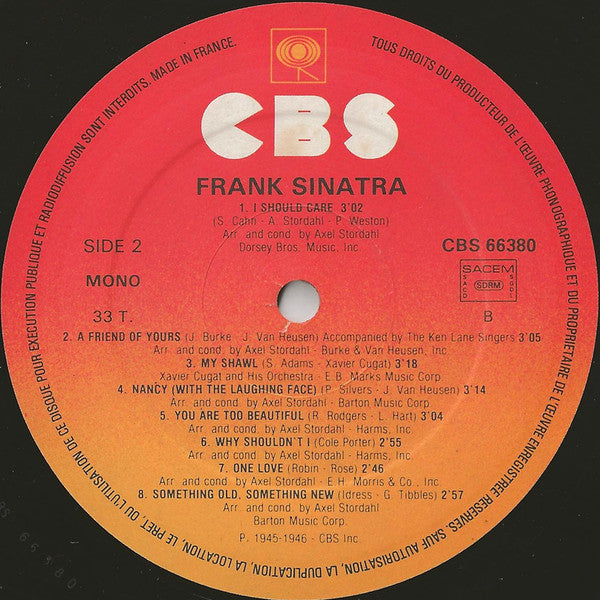 Frank Sinatra : Frank Sinatra (3xLP, Comp)