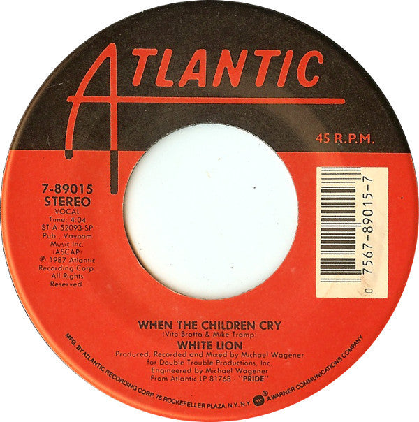 White Lion : When The Children Cry / Lady Of The Valley (7", Single, SP)