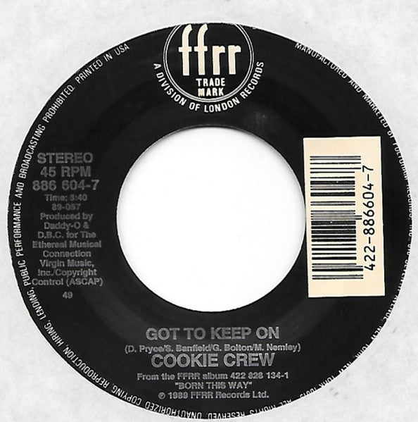 The Cookie Crew : Got To Keep On (7")
