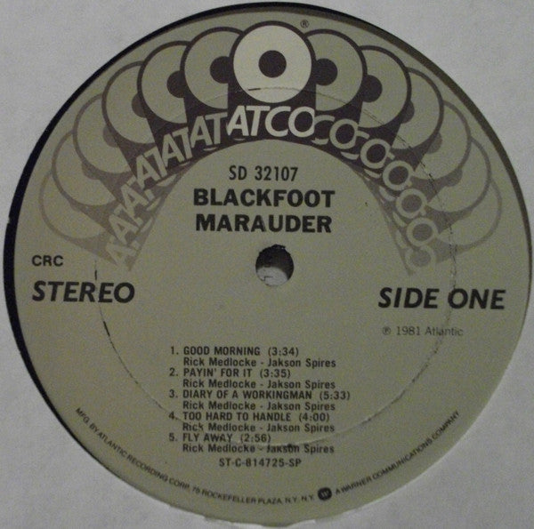 Blackfoot (3) : Marauder (LP, Album, Club, CRC)