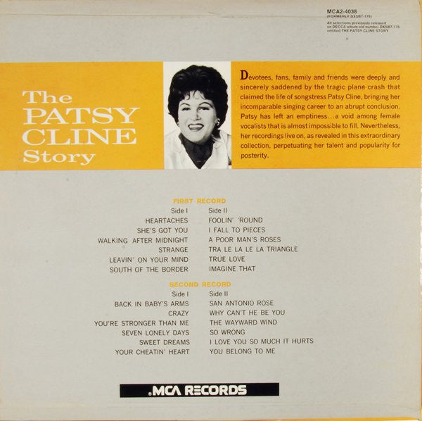 Patsy Cline : The Patsy Cline Story (2xLP, Comp, RE)