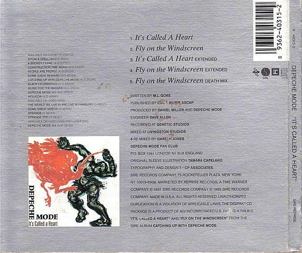 Depeche Mode : It's Called A Heart (CD, Single, Dig)