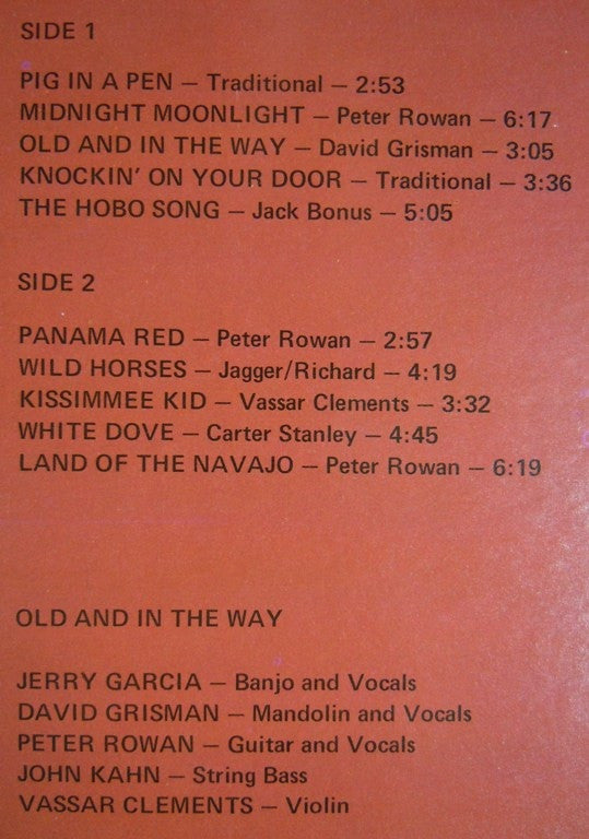 Old & In The Way : Old & In The Way (LP, Album, San)
