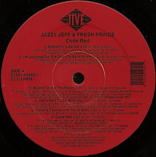 DJ Jazzy Jeff & The Fresh Prince : Code Red (LP)