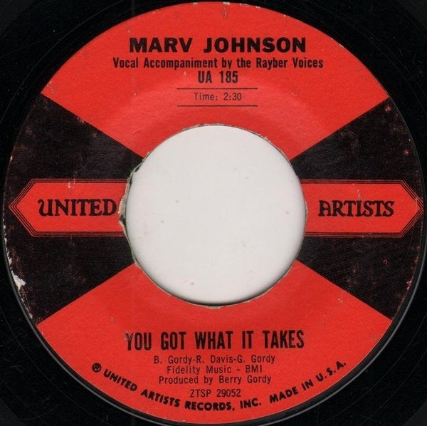 Marv Johnson : You Got What It Takes (7", Single, Mono, Styrene, Ter)