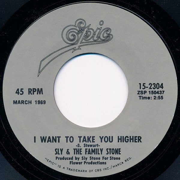 Sly & The Family Stone : Stand! / I Want To Take You Higher (7", Single, Mono, RE, Styrene)