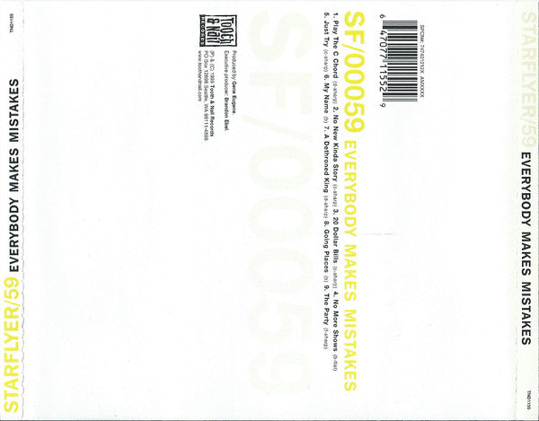 Starflyer 59 : Everybody Makes Mistakes (CD, Album)