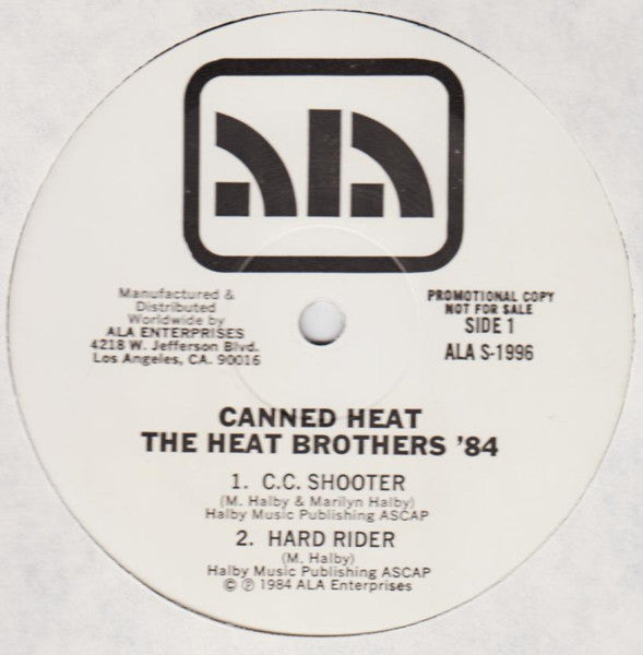 Canned Heat : The Heat Brothers '84 (12", EP, Promo)