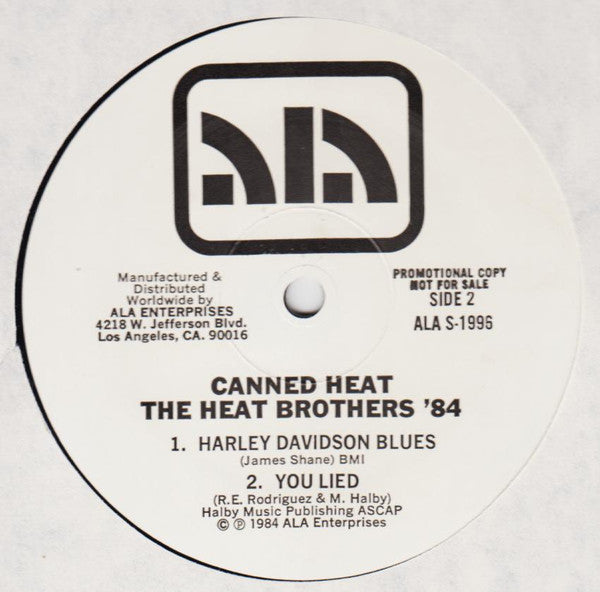 Canned Heat : The Heat Brothers '84 (12", EP, Promo)