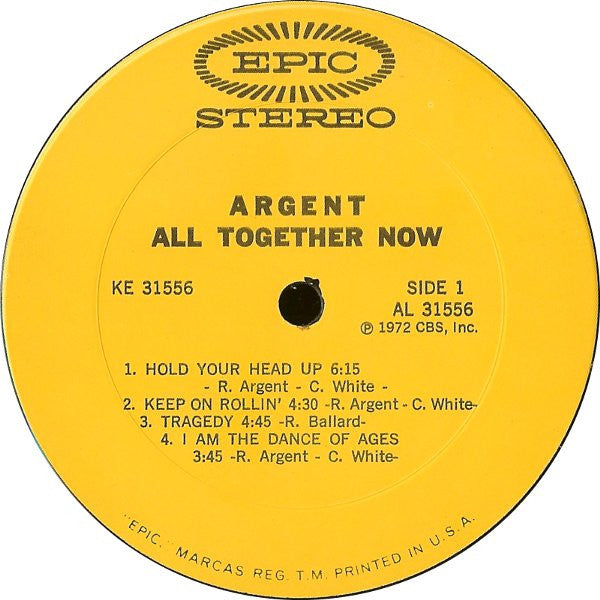 Argent : All Together Now (LP, Album, San)