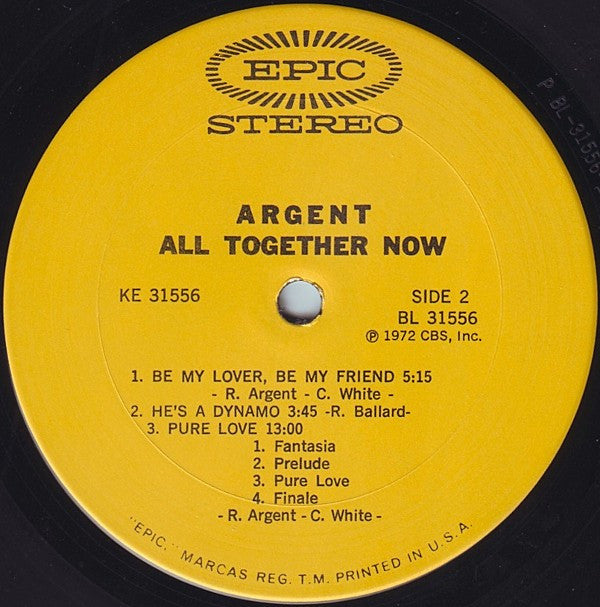 Argent : All Together Now (LP, Album, San)