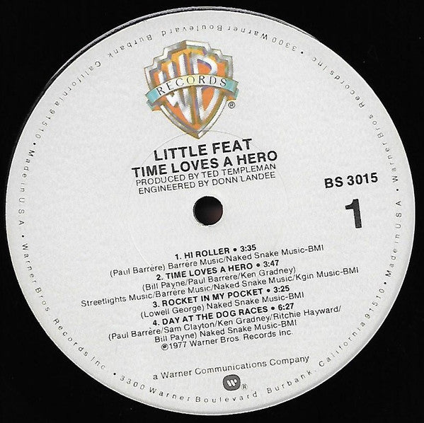 Little Feat : Time Loves A Hero (LP, Album, RP, Win)