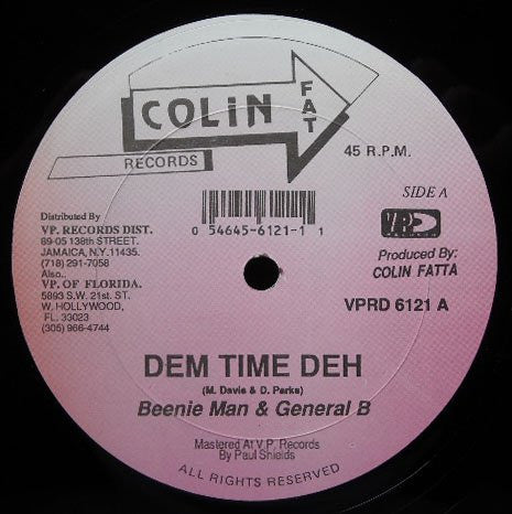 Beenie Man &   General B / General B : Dem Time Deh / Eat From Forbidden Garden (12")