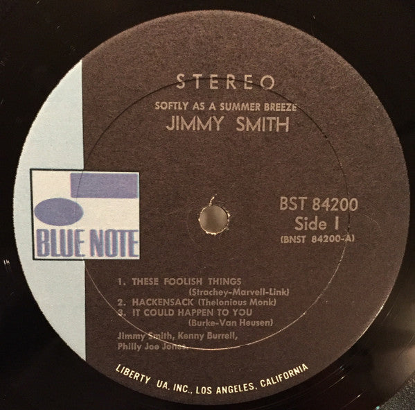 Jimmy Smith : Softly As A Summer Breeze (LP, Album, RE)