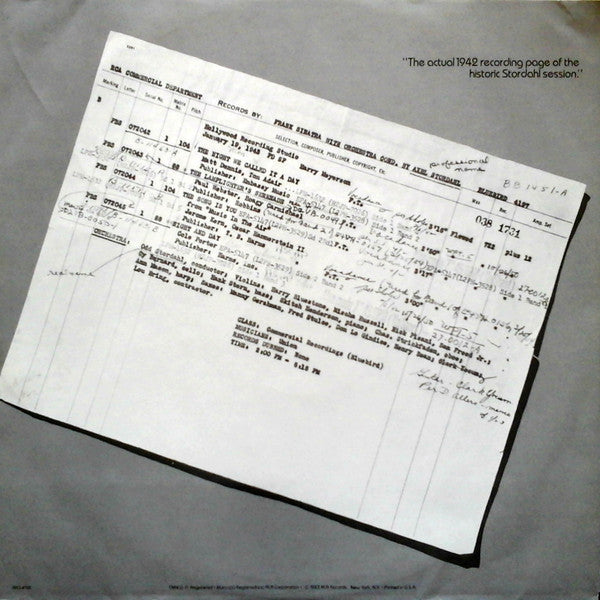 Tommy Dorsey, Frank Sinatra : The Tommy Dorsey / Frank Sinatra Radio Years And The Historic Stordahl Session (LP, Album, Comp)