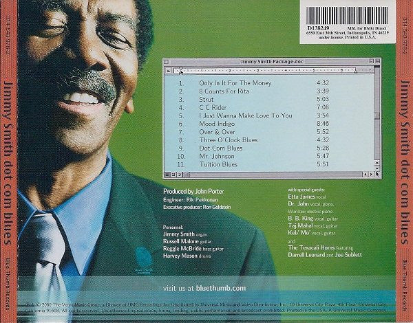 Jimmy Smith : Dot Com Blues (CD, Album, Club)