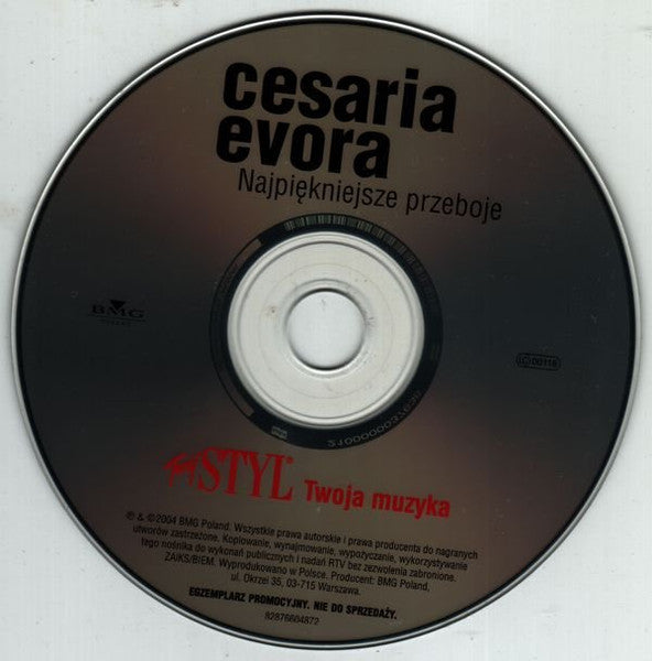Cesaria Evora : Najpiękniejsze Przeboje (CD, Comp, Promo)