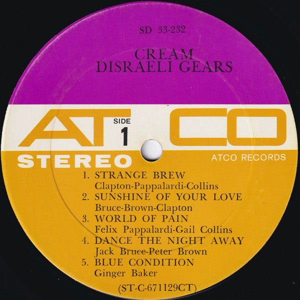 Cream (2) : Disraeli Gears (LP, Album, CT )
