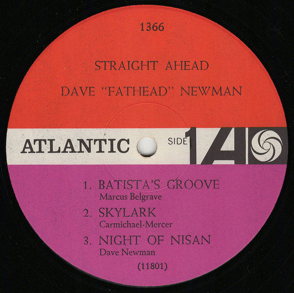David "Fathead" Newman : Straight Ahead  (LP, Album, Mono)