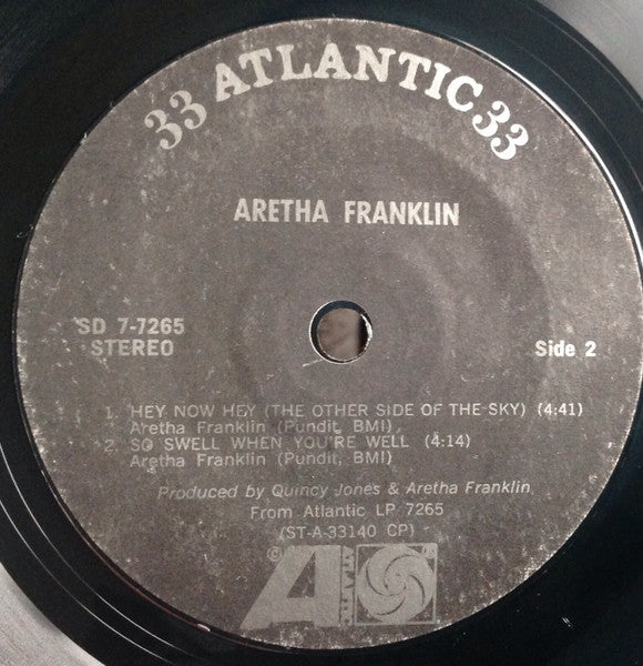 Aretha Franklin : Hey Now Hey (The Other Side Of The Sky) (7", Jukebox)