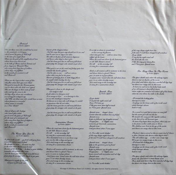 Gordon Lightfoot : Summertime Dream (LP, Album, Los)