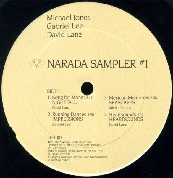 Michael Jones, Gabriel Lee, David Lanz : Narada Sampler #1 (LP, Comp, Club, Smplr)