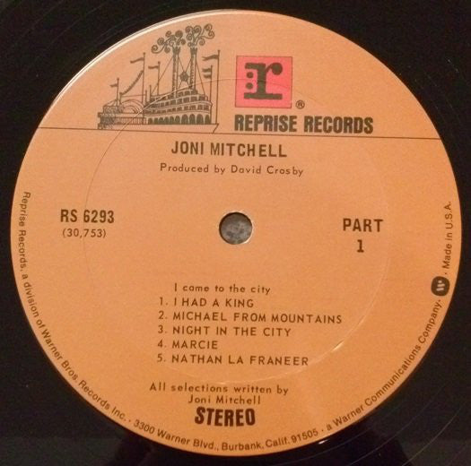 Joni Mitchell : Song To A Seagull (LP, Album, RE, Ter)
