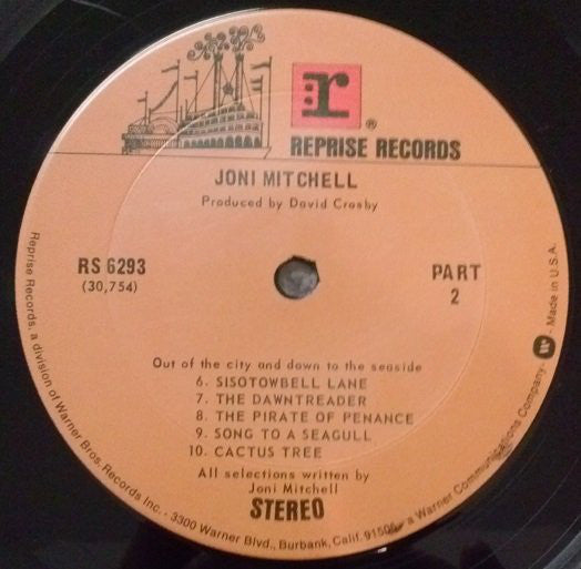 Joni Mitchell : Song To A Seagull (LP, Album, RE, Ter)