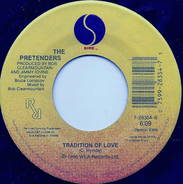 The Pretenders : Hymn To Her (She Will Always Carry On) / Tradition Of Love (7", Single)