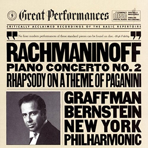 Sergei Rachmaninoff – Gary Graffman, Leonard Bernstein / New York Philharmonic : Piano Concerto No. 2 / Rhapsody On A Theme Of Paganini (CD, Album, RE, RM)