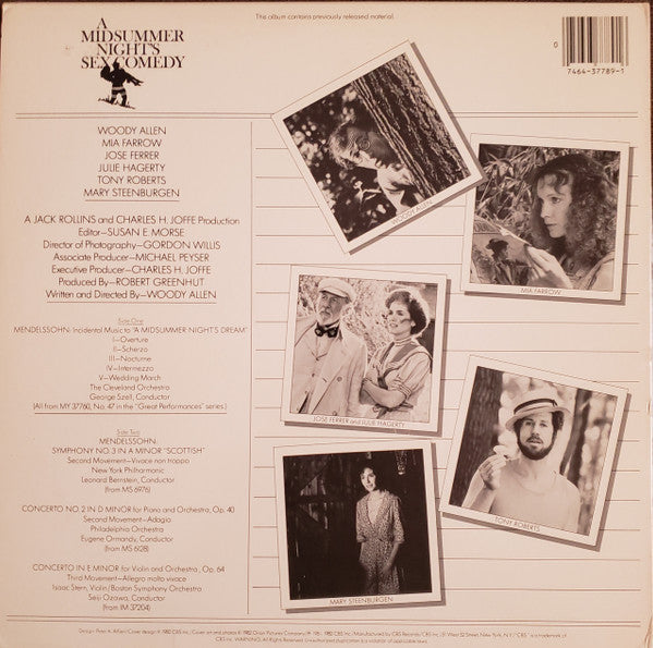 Felix Mendelssohn-Bartholdy : A Midsummer Night's Sex Comedy (LP, Pit)