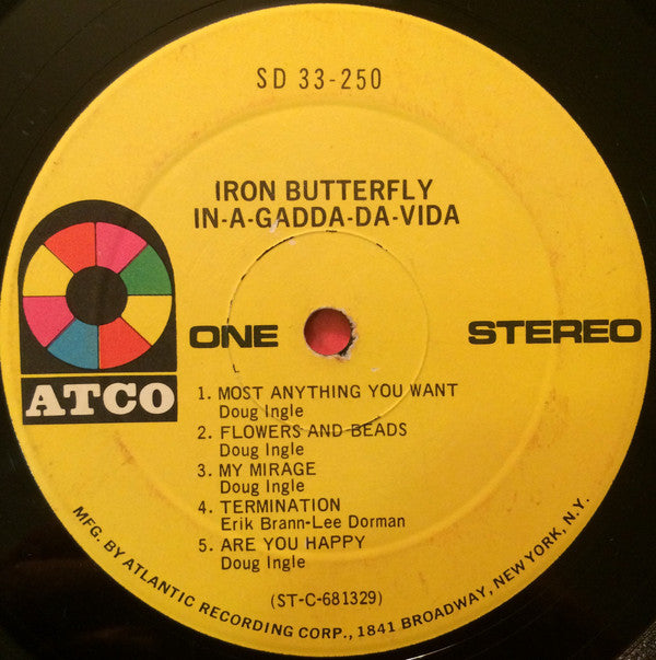 Iron Butterfly : In-A-Gadda-Da-Vida (LP, Album, RE)