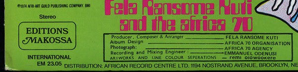 Fela Kuti And Africa 70 : Shakara (LP, Album)