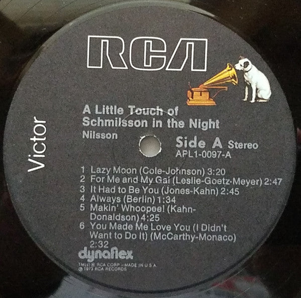 Harry Nilsson : A Little Touch Of Schmilsson In The Night (LP, Album, RP, Ind)