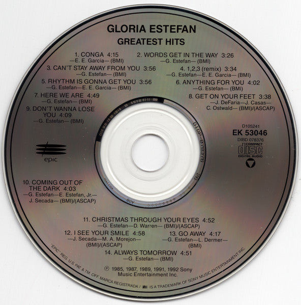 Gloria Estefan : Greatest Hits (CD, Comp, Club, RE)