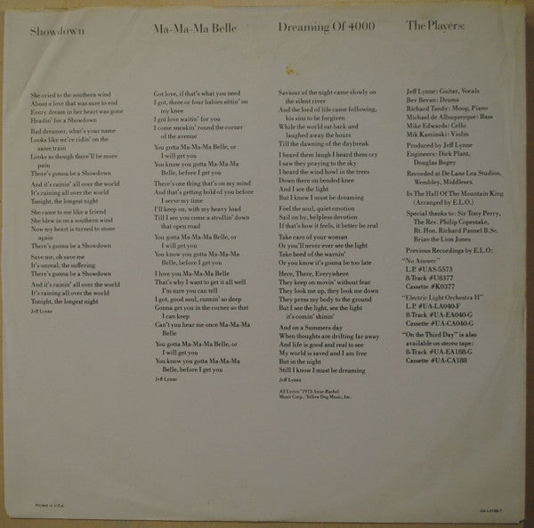 Electric Light Orchestra : On The Third Day (LP, Album, RE)