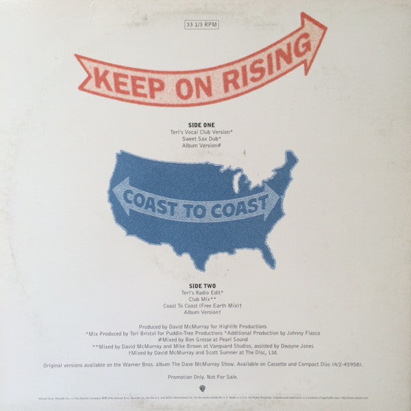 David McMurray : Keep On Rising (12", Promo)
