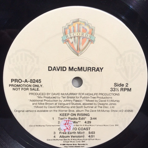 David McMurray : Keep On Rising (12", Promo)