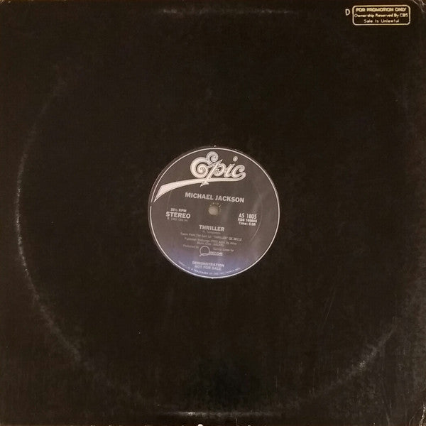 Michael Jackson : Thriller (12", Maxi, Promo)