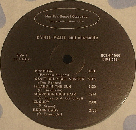 Cyril Paul & Ensemble : Brown Baby (LP, Album)