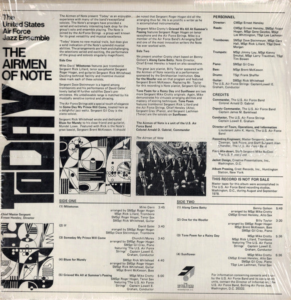 United States Air Force Jazz Ensemble - The Airmen Of Note : Today (LP)