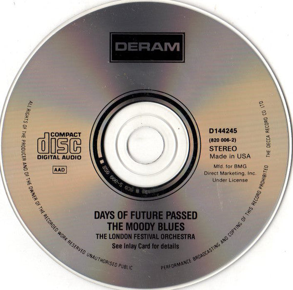 The Moody Blues : Days Of Future Passed (CD, Album, Club, RE)
