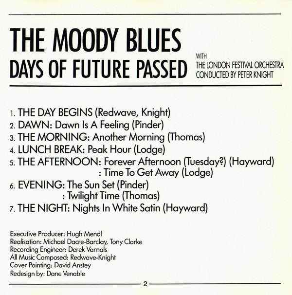 The Moody Blues : Days Of Future Passed (CD, Album, Club, RE)