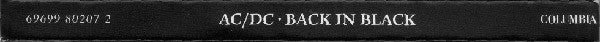 AC/DC : Back In Black (CD, Album, Enh, RE, RM, Dig)