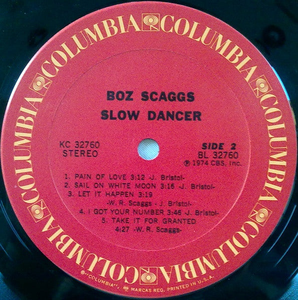 Boz Scaggs : Slow Dancer (LP, Album, RP, Ter)