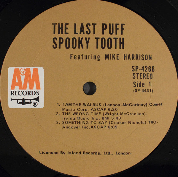 Spooky Tooth Featuring Mike Harrison (2) : The Last Puff (LP, Album, Ter)