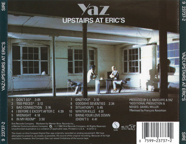 Yaz* : Upstairs At Eric's (CD, Album, RE, SRC)