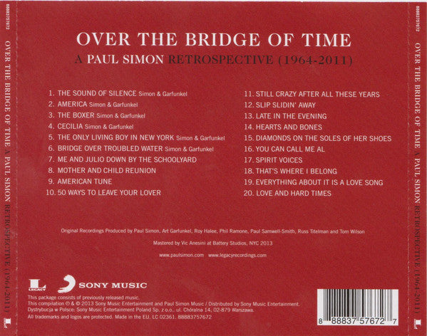 Paul Simon : Over The Bridge Of Time: A Paul Simon Retrospective (1964-2011) (CD, Comp)